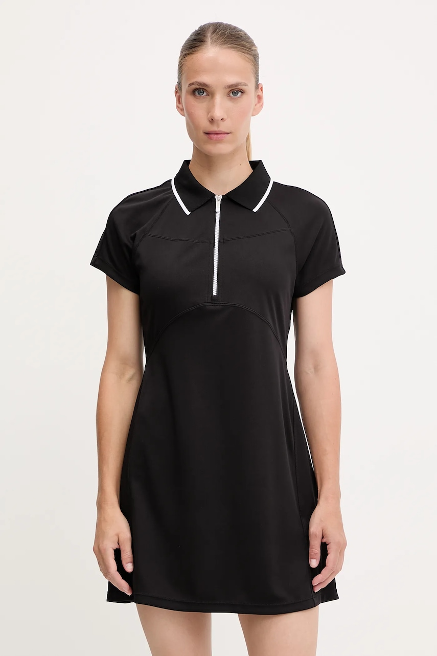 Dkny rochie culoarea negru, mini, evazați, DP5D4903