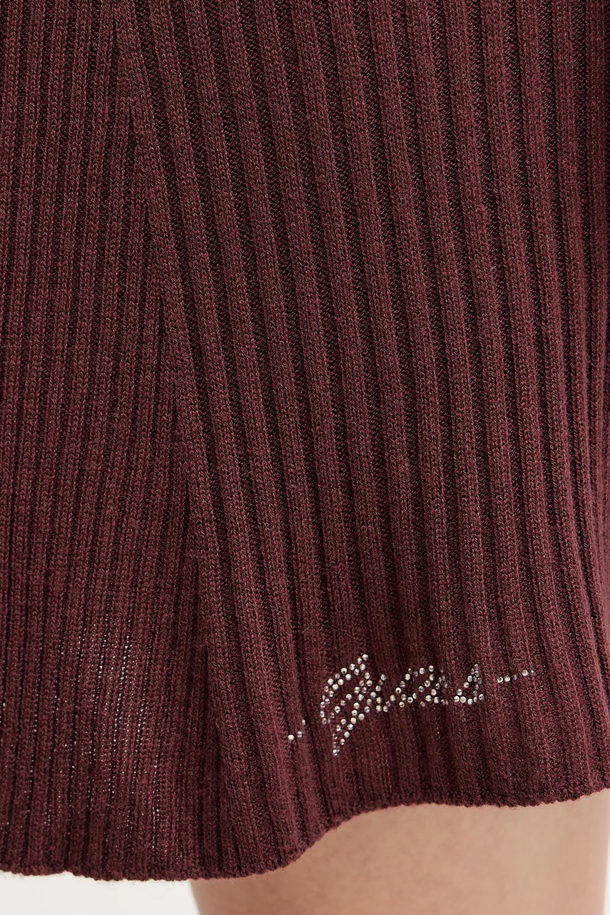 Сукня з додаванням вовни Guess JULIA колір коричневий mini облягаюча W5BK78 Z3OW2