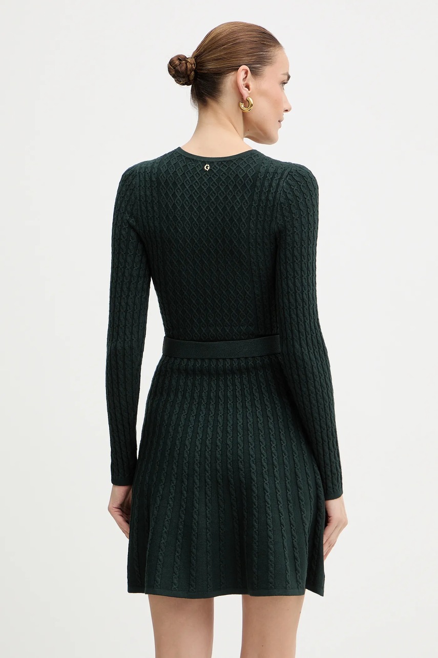 Сукня Guess HANA колір зелений mini облягаюча W5BK68 Z2YJ2