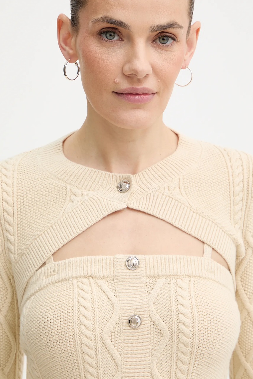 Сукня Guess DAPHNE колір бежевий mini облягаюча W5BK61 Z2ZK2
