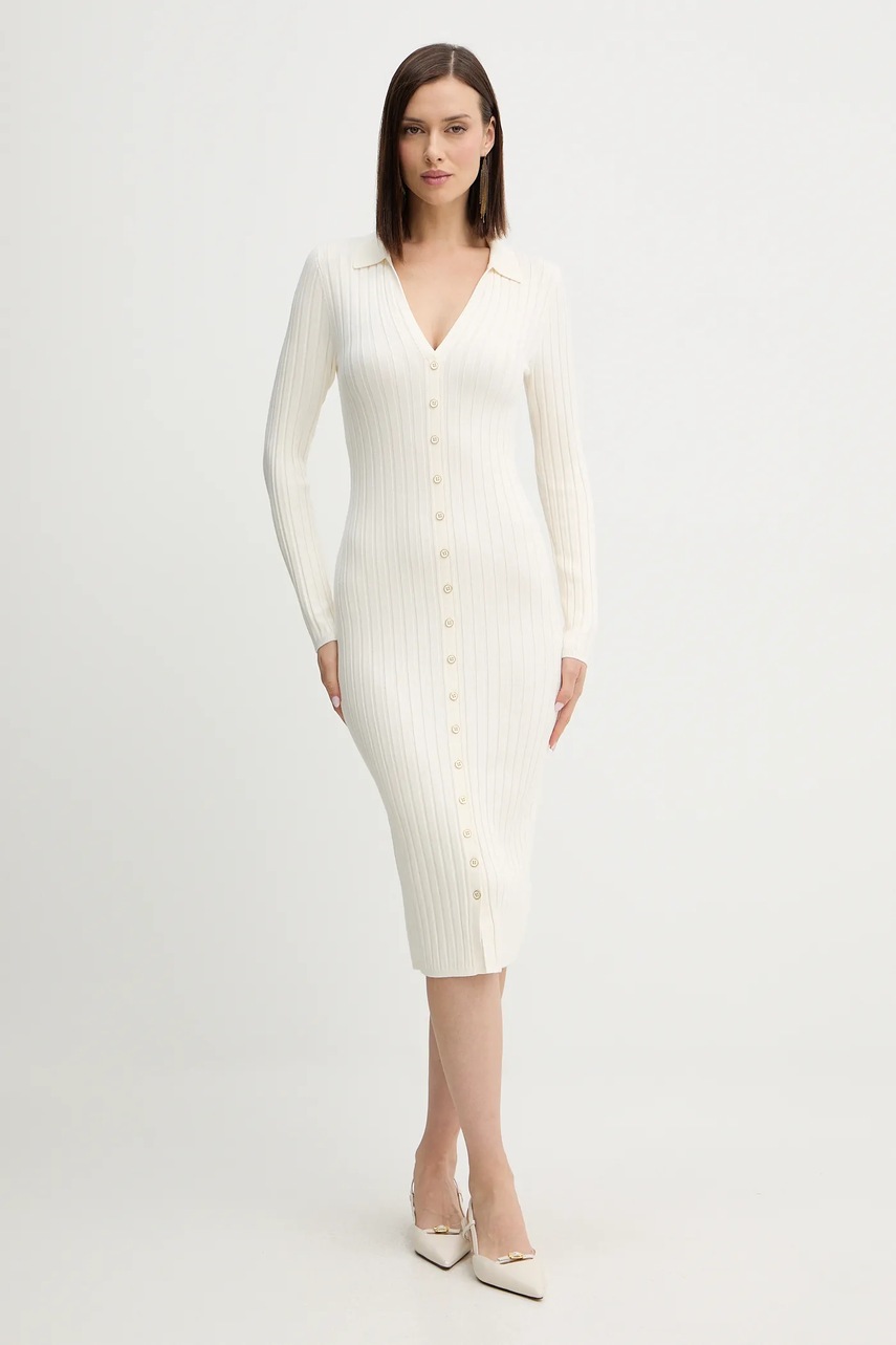 Levně Šaty Guess MIRANDA béžová barva, mini, W5BK60 Z2YJ2