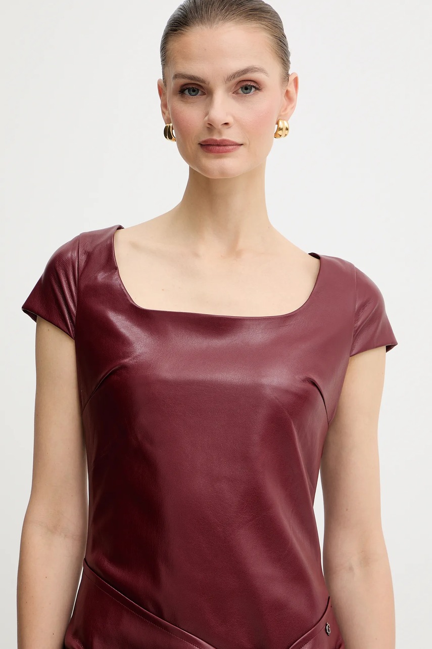 Сукня Guess ALIENOR колір бордовий mini пряма W5BK55 WGIK0