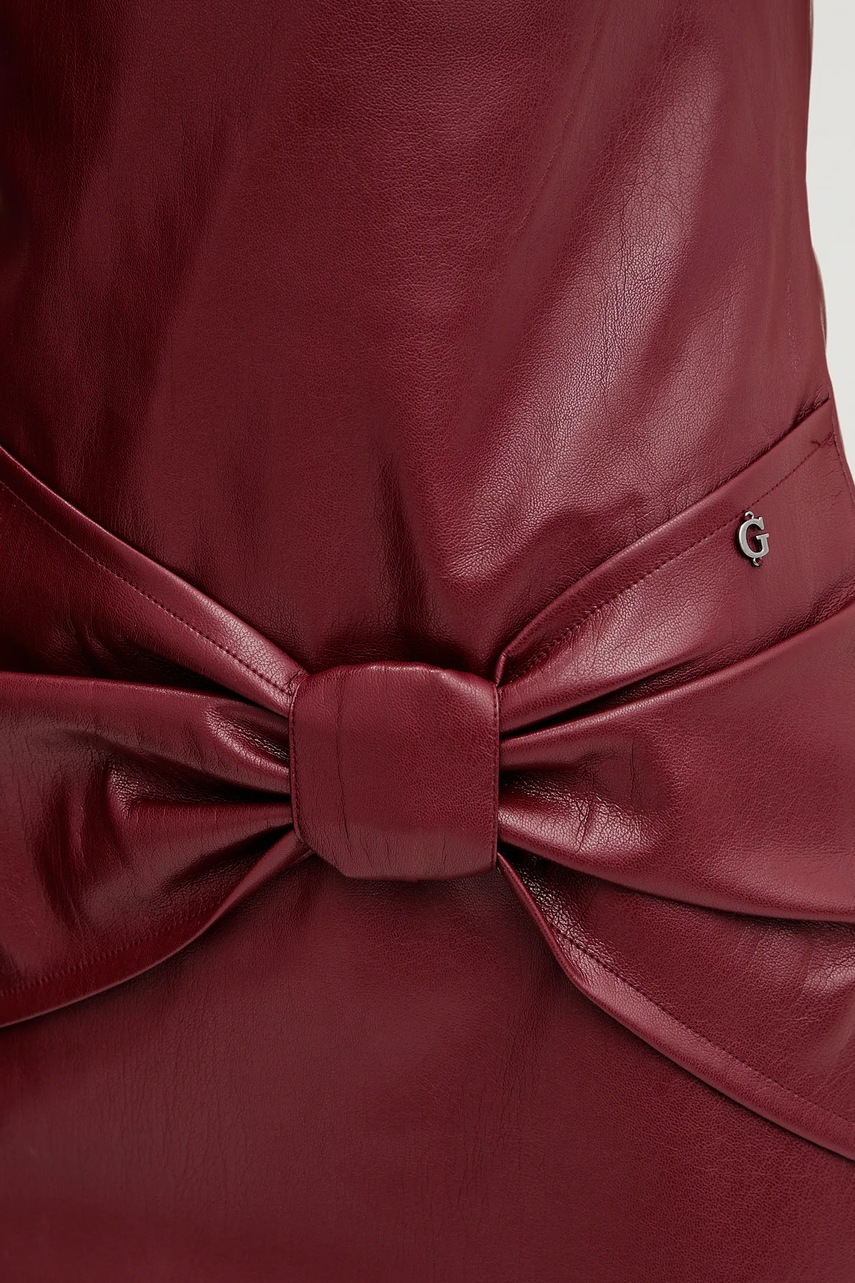 Сукня Guess ALIENOR колір бордовий mini пряма W5BK55 WGIK0