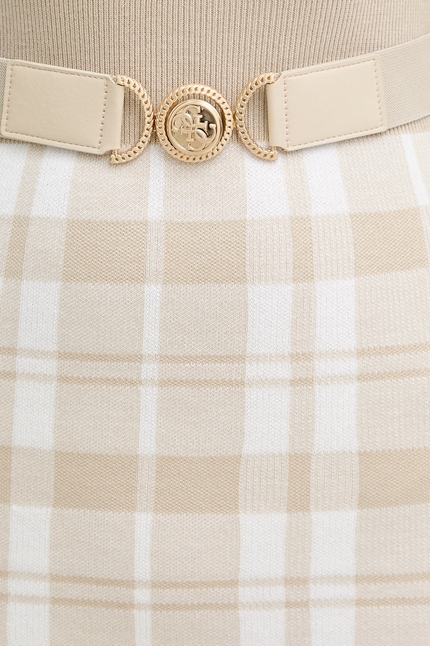 Сукня з домішкою вовни Guess CORALINE колір бежевий mini облягаюча W5BK44 Z3JD2