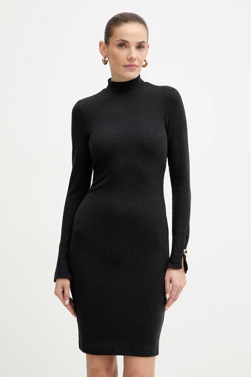 Levně Šaty Guess ALESSA černá barva, mini, přiléhavé, W5BK30 K0602