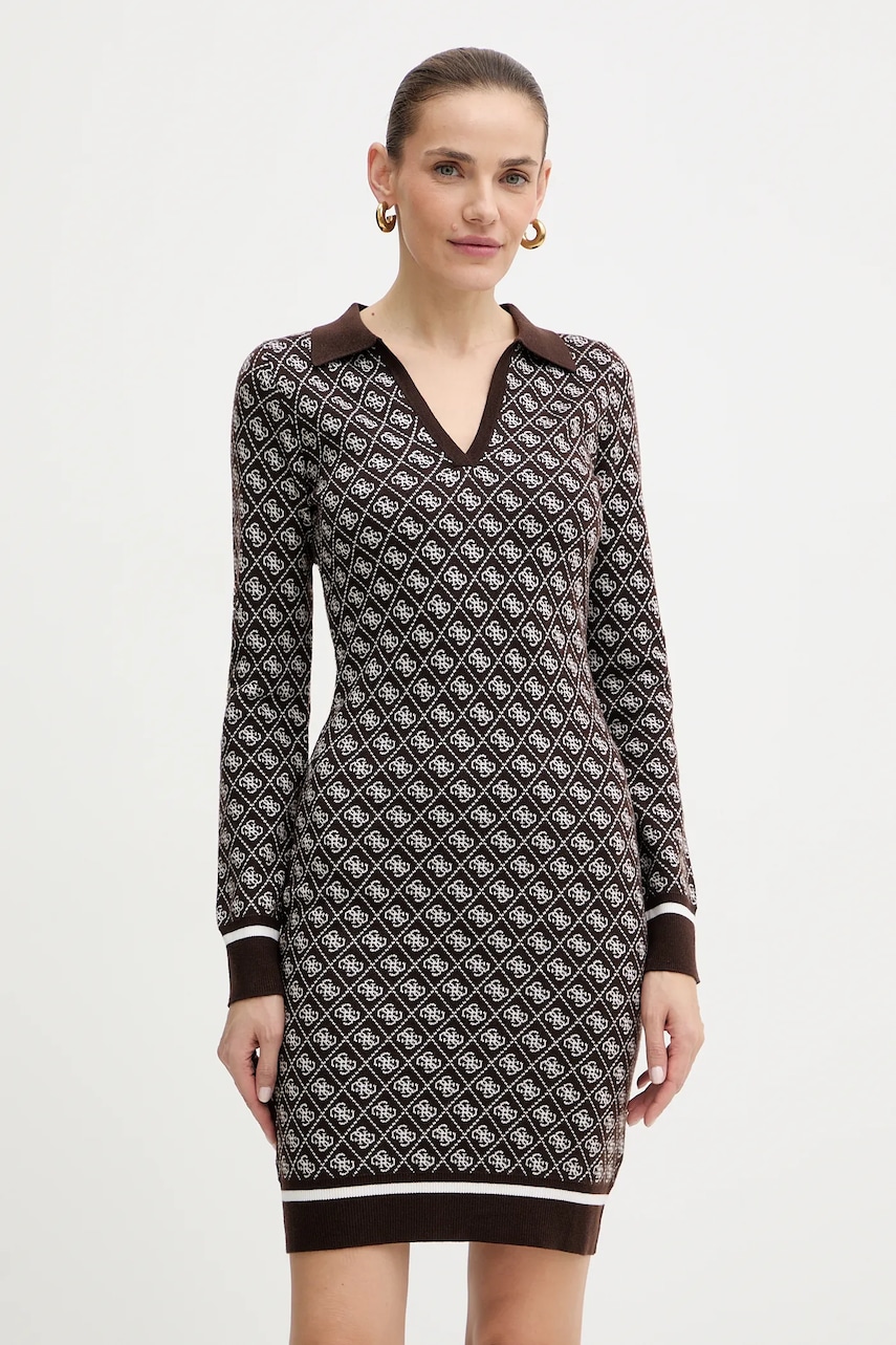 Φόρεμα από μείγμα μαλλιού Guess AUBREY