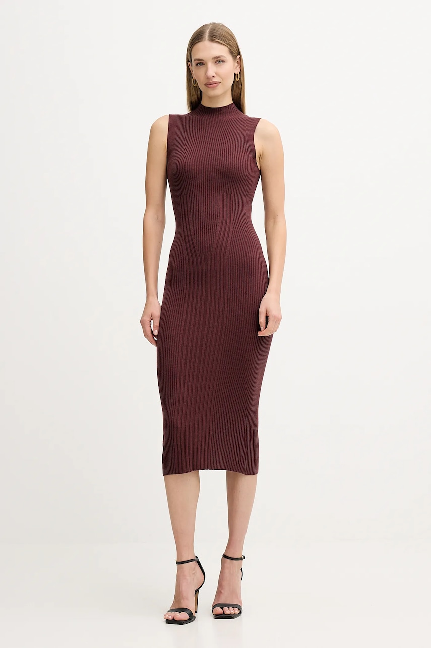 Сукня Guess JULIA колір коричневий maxi облягаюче W5BK23 Z3OW2