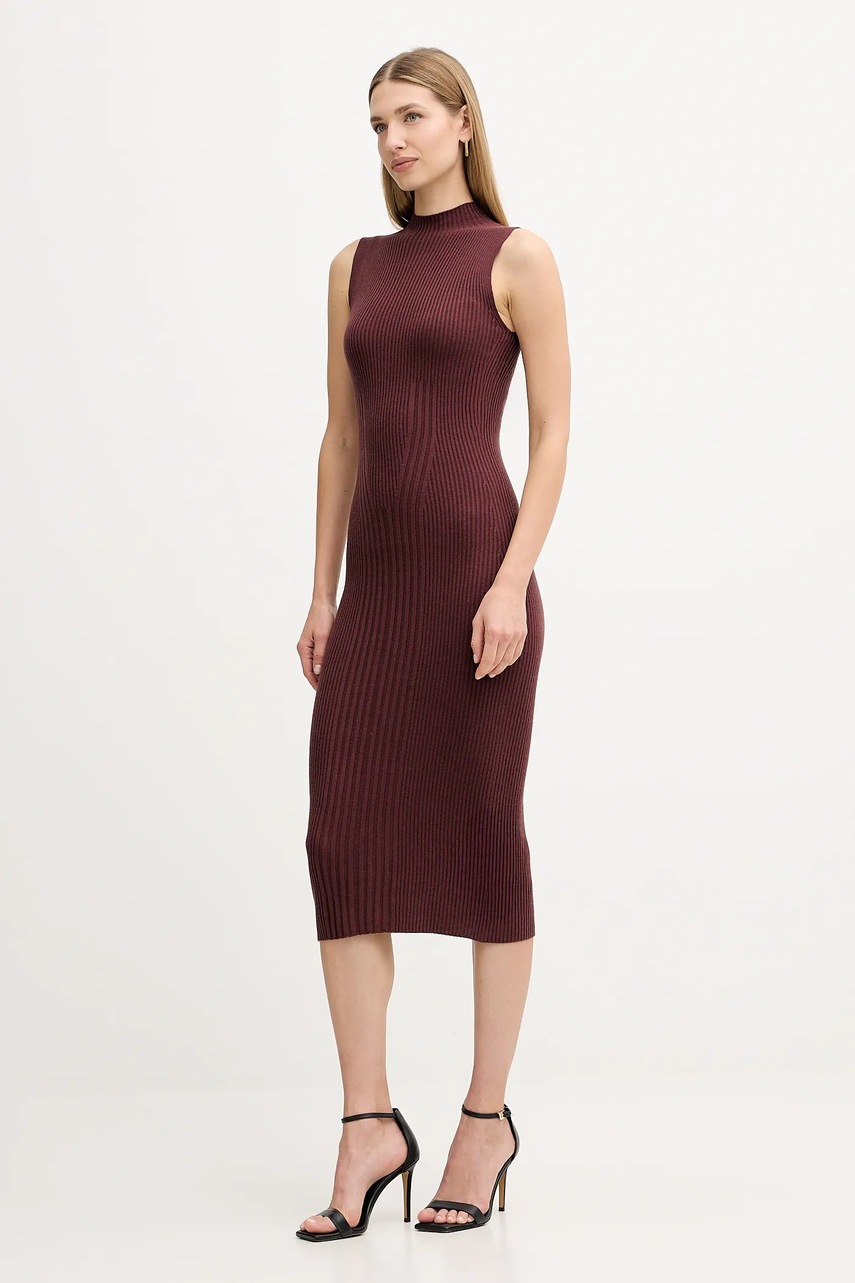 Сукня Guess JULIA колір коричневий maxi облягаюче W5BK23 Z3OW2