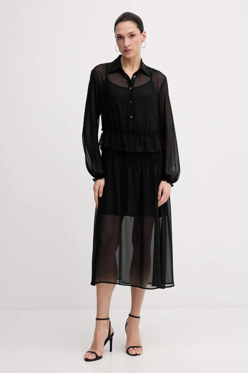 Sisley rochie culoarea negru, 4NOXLV07L