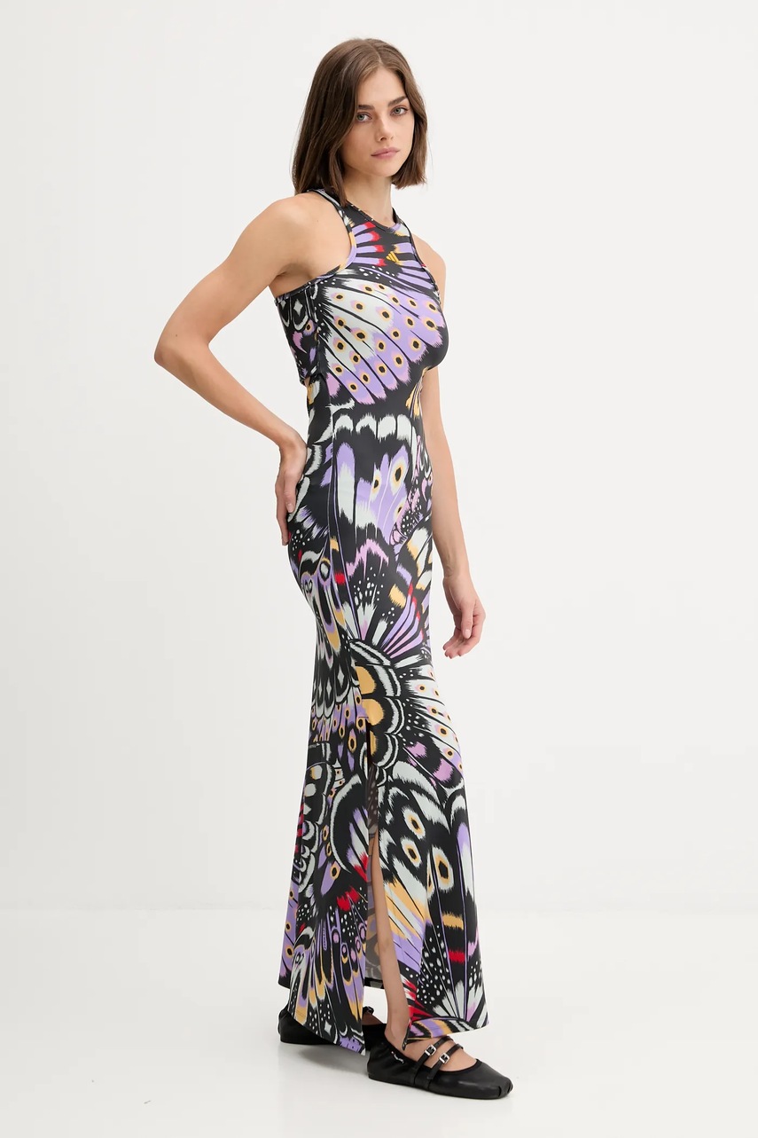 Платье adidas x Farm Rio цвет чёрный maxi облегающее JL8609 Платье adidas x Farm Rio цвет чёрный maxi облегающее JL8609