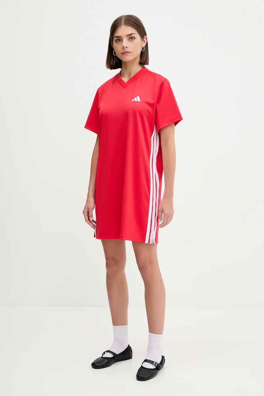 adidas rochie culoarea roșu, mini, drept, JZ8131
