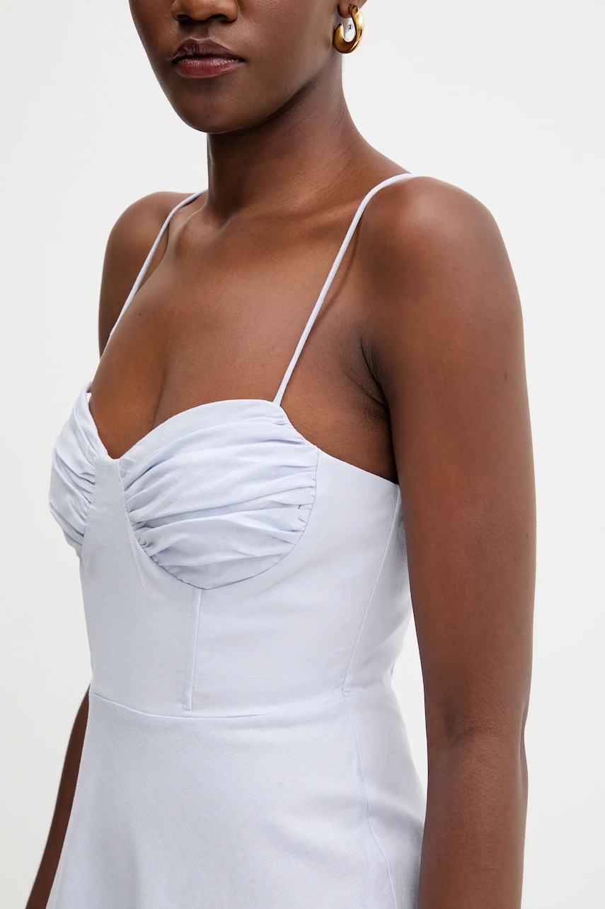 Lněné šaty Bardot