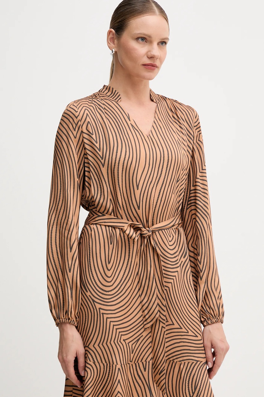 Сукня з віскози Marc Aurel колір коричневий mini oversize 6577-1000-24812