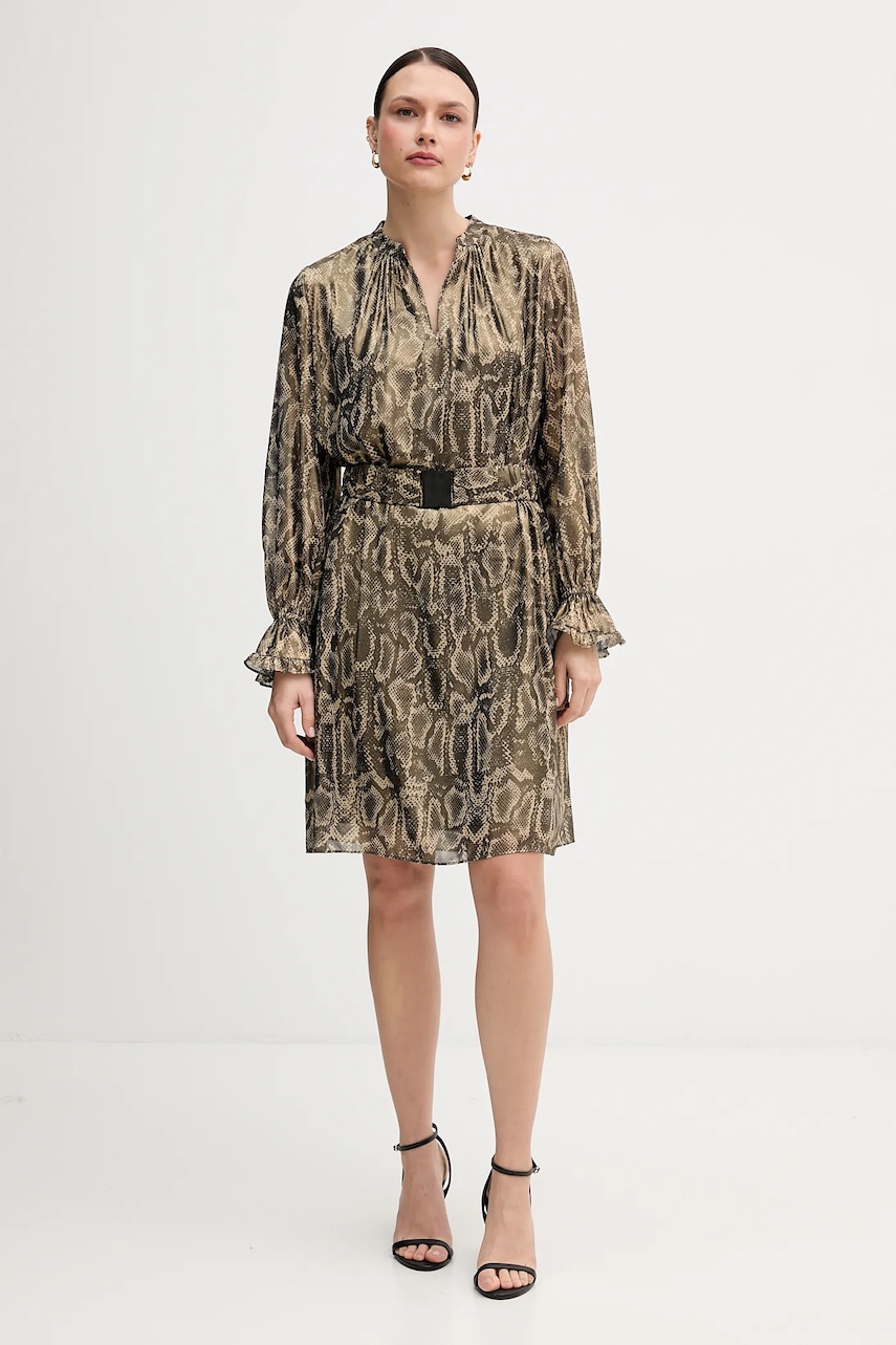 Marc Aurel rochie culoarea verde, mini, drept, 6585-1010-93490