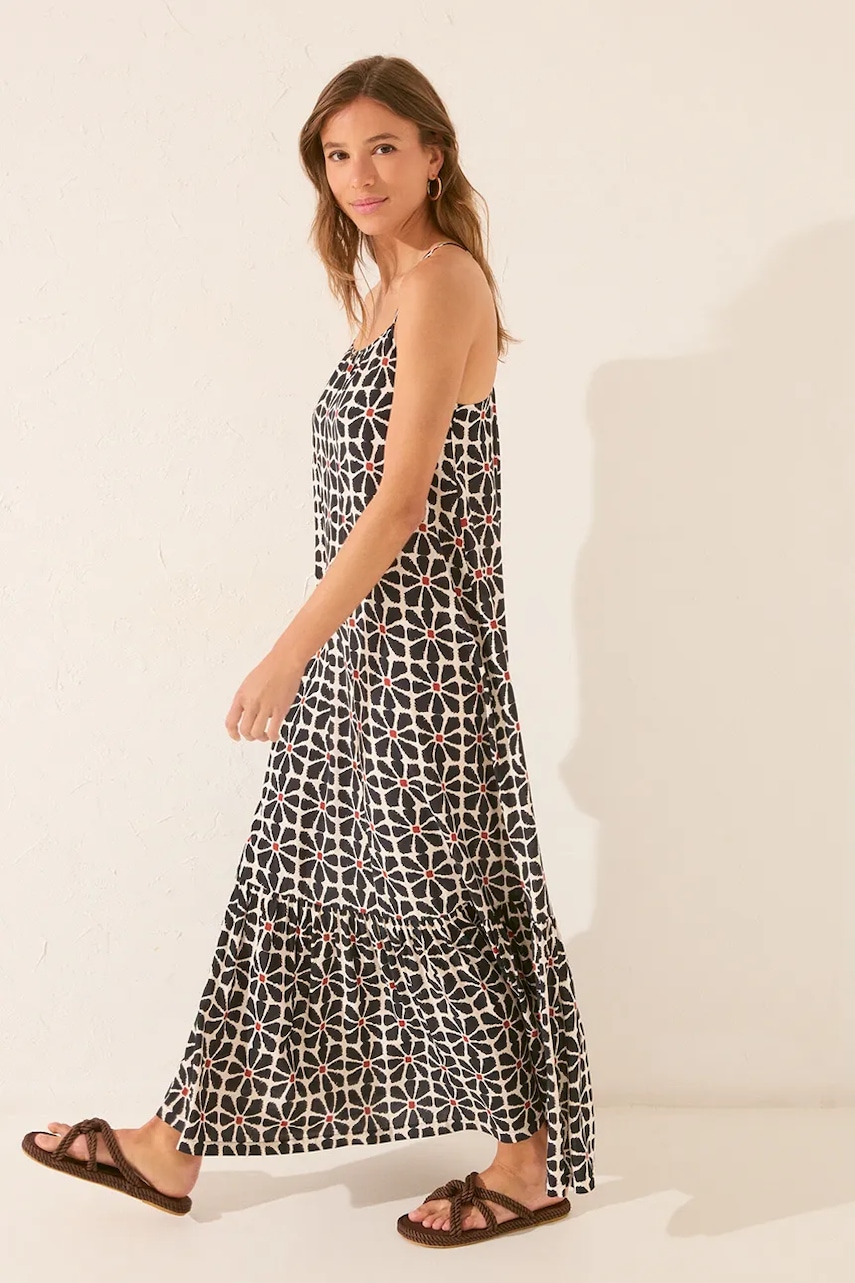 Сукня women'secret колір чорний maxi пряма 4472476