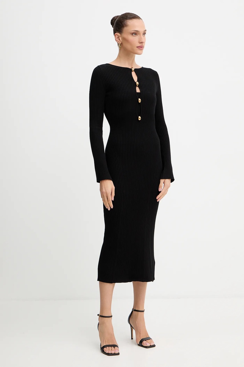 Levně Šaty Marciano Guess AGATHE černá barva, maxi, přiléhavé, 5BGK55 5891Z