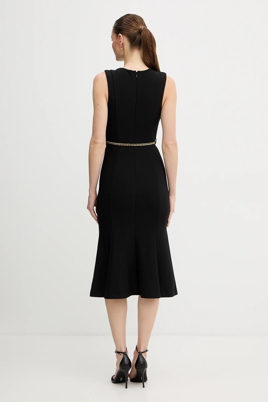 Сукня Marciano Guess LIA колір чорний midi розкльошена 5BGK20 6302A