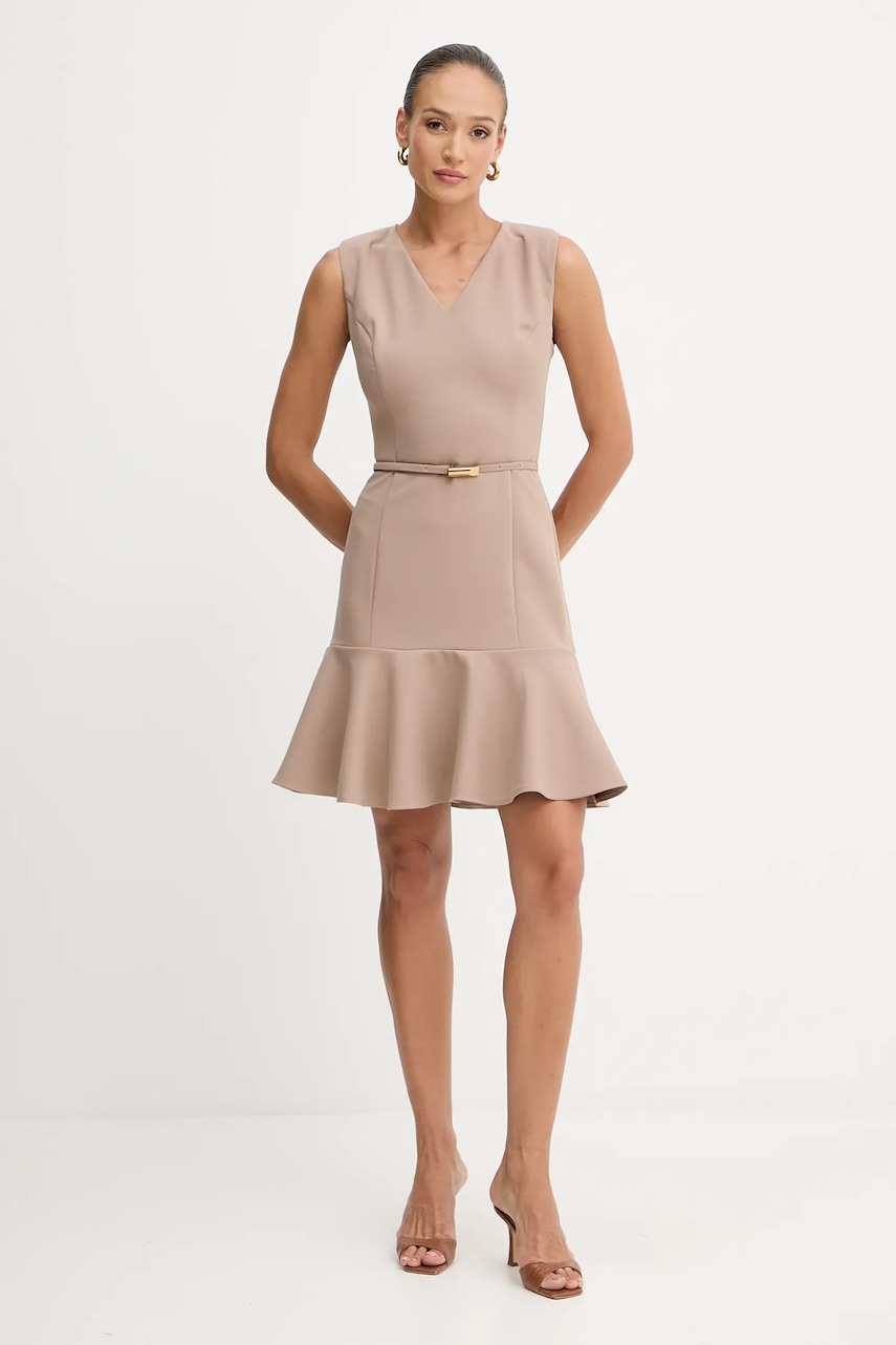 Платье Marciano Guess DALIA цвет бежевый mini расклешённое 5BGK17 7046A Платье Marciano Guess DALIA цвет бежевый mini расклешённое 5BGK17 7046A