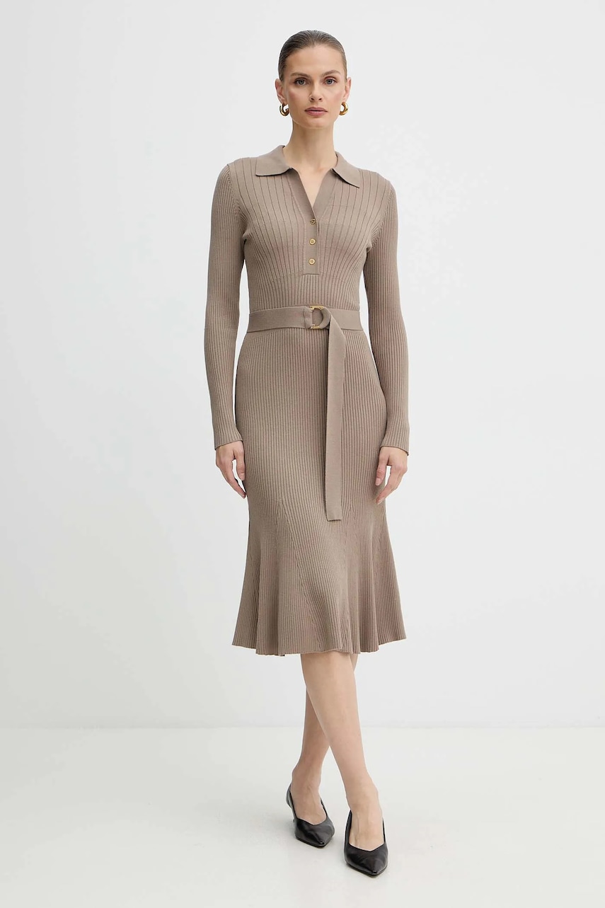Levně Šaty Marciano Guess AGATHE béžová barva, maxi, 5BGK07 5891Z