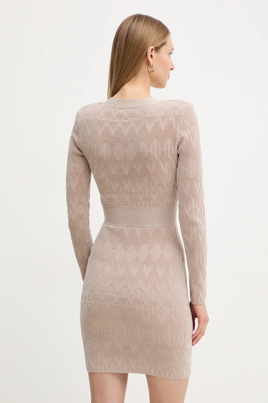 Сукня Marciano Guess ADELE колір бежевий mini облягаюча 5BGK04 5661Z