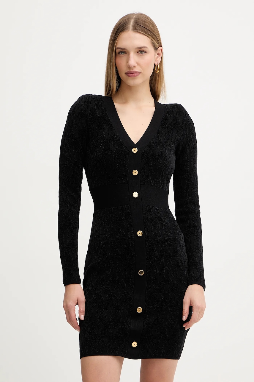 Сукня Marciano Guess ADELE колір чорний mini облягаюча 5BGK04 5661Z