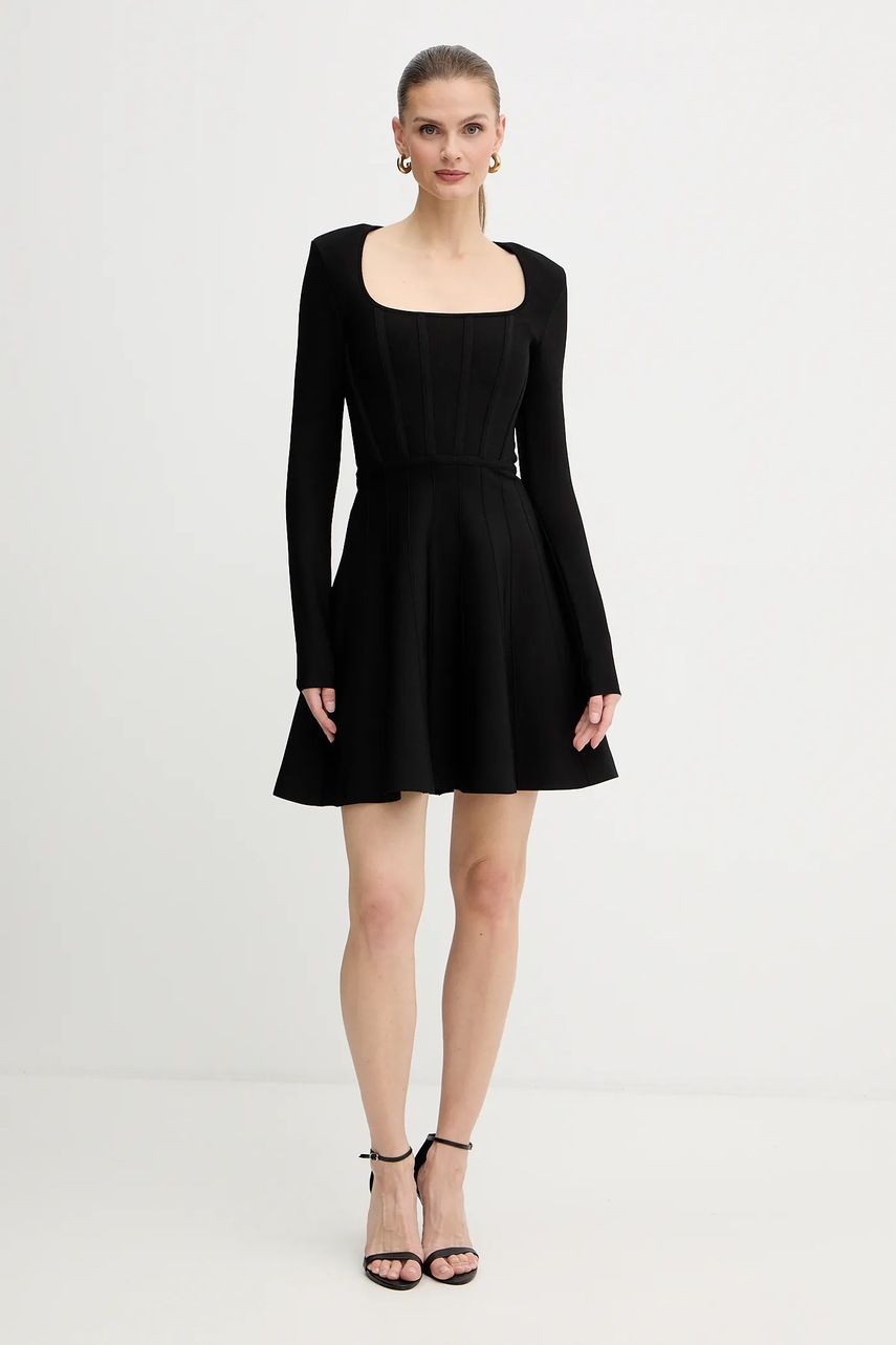 Сукня Marciano Guess AISHA колір чорний mini розкльошена 5BGK11 5036Z