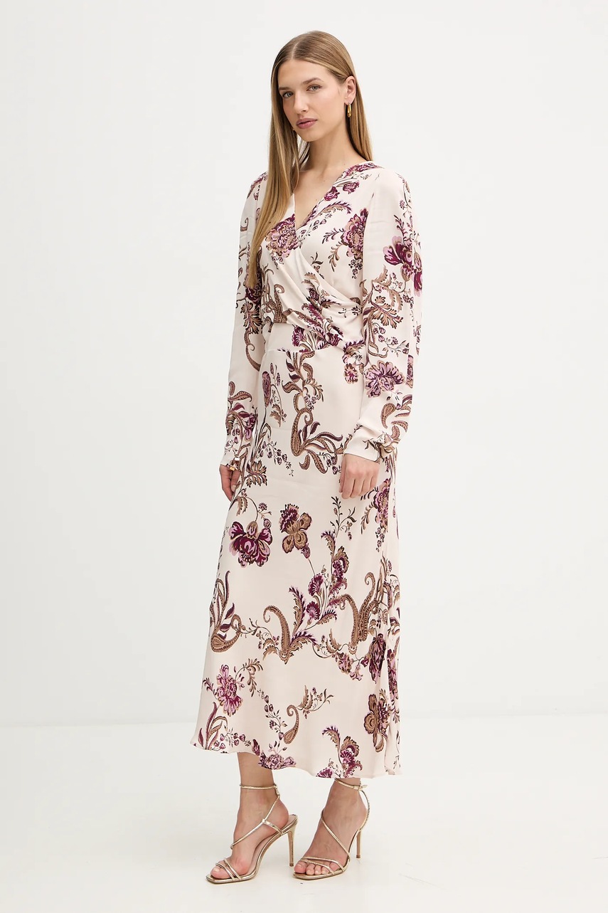 Сукня Marciano Guess DENISE колір бежевий maxi розкльошена 5BGK32 7352A