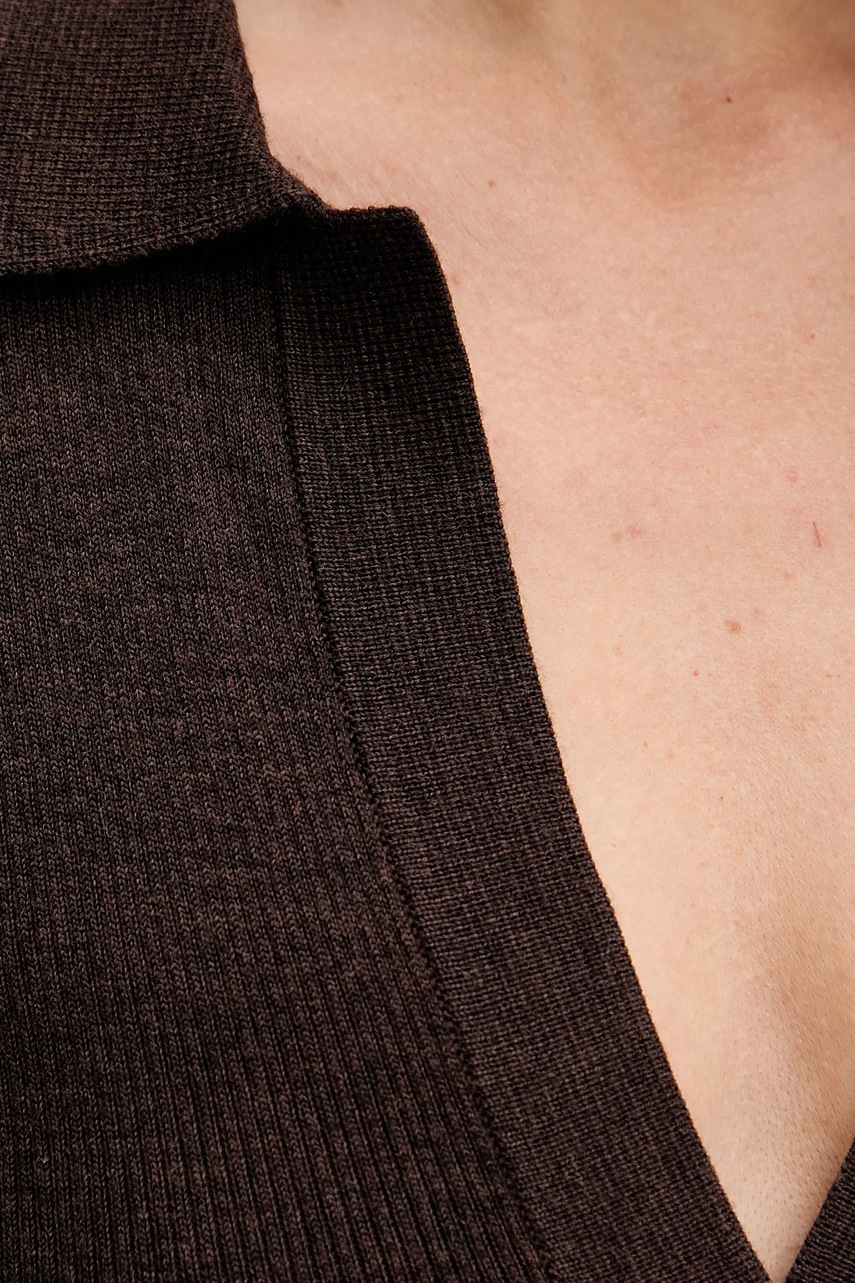 Сукня з додаванням вовни MC2 Saint Barth колір коричневий midi облягаюча OCT0001