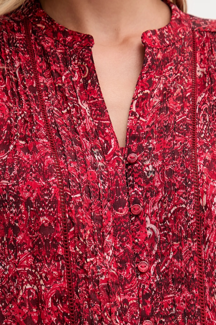 Сукня Pepe Jeans колір бордовий maxi розкльошена PL9537703