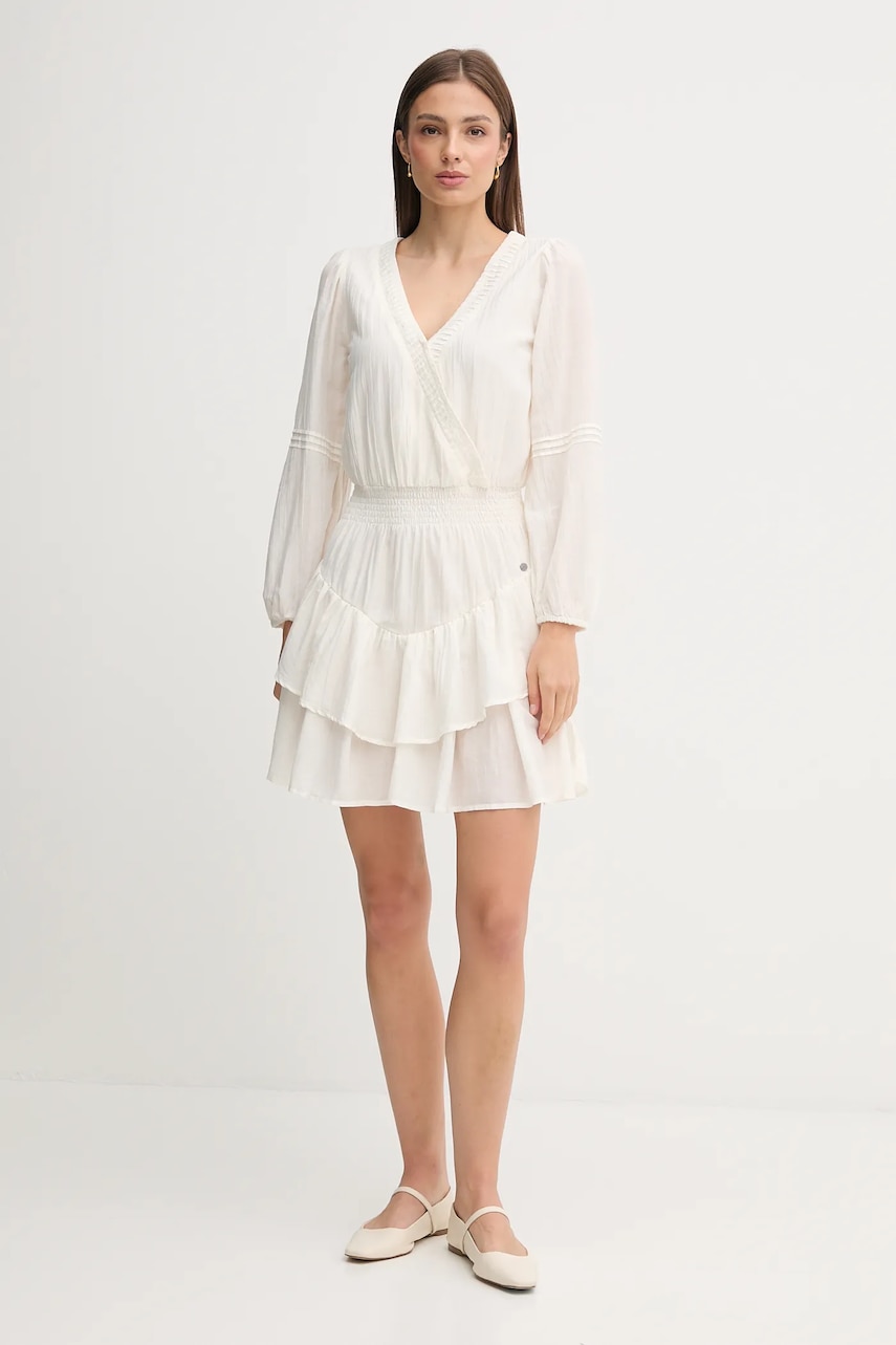 Платье Pepe Jeans цвет бежевый mini расклешённое PL9537702 Платье Pepe Jeans цвет бежевый mini расклешённое PL9537702