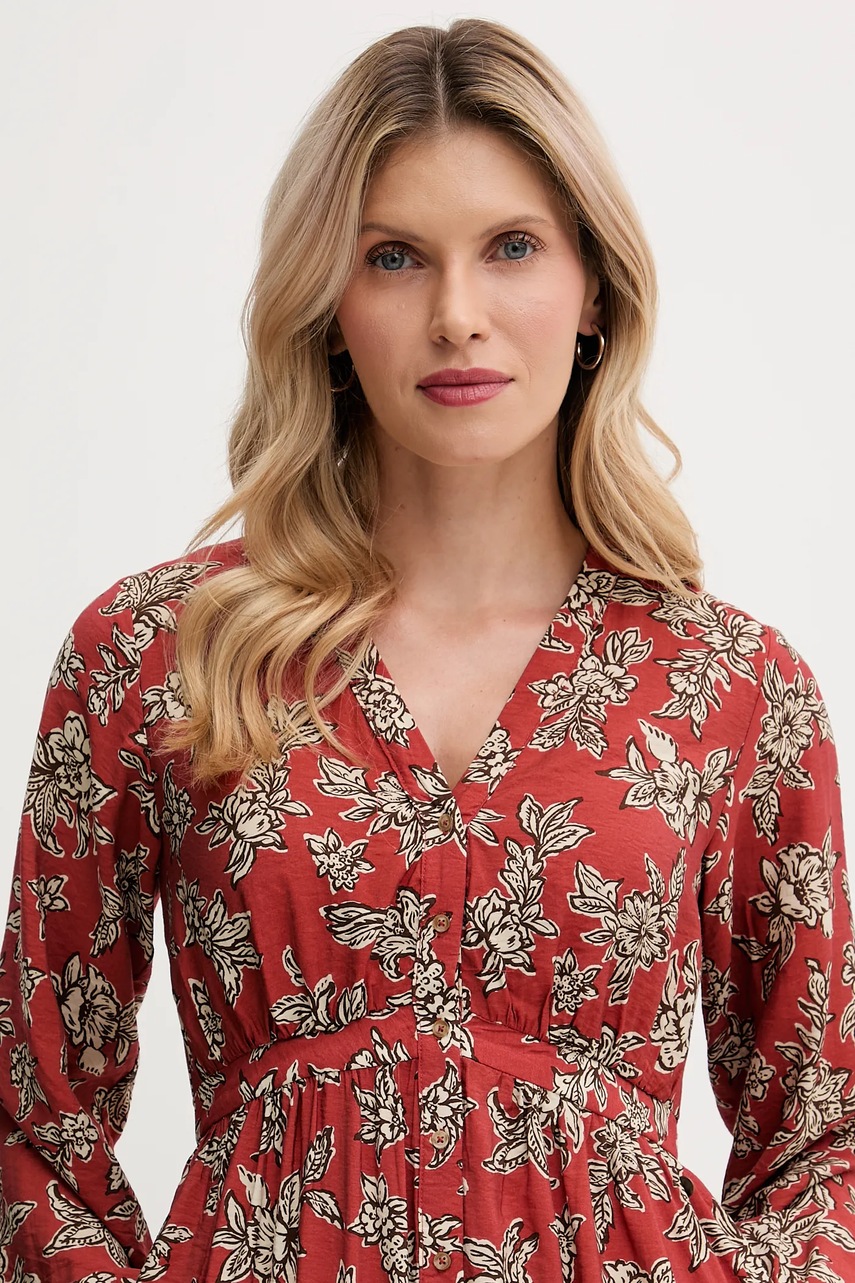 Сукня Pepe Jeans колір помаранчевий midi розкльошена PL9537695