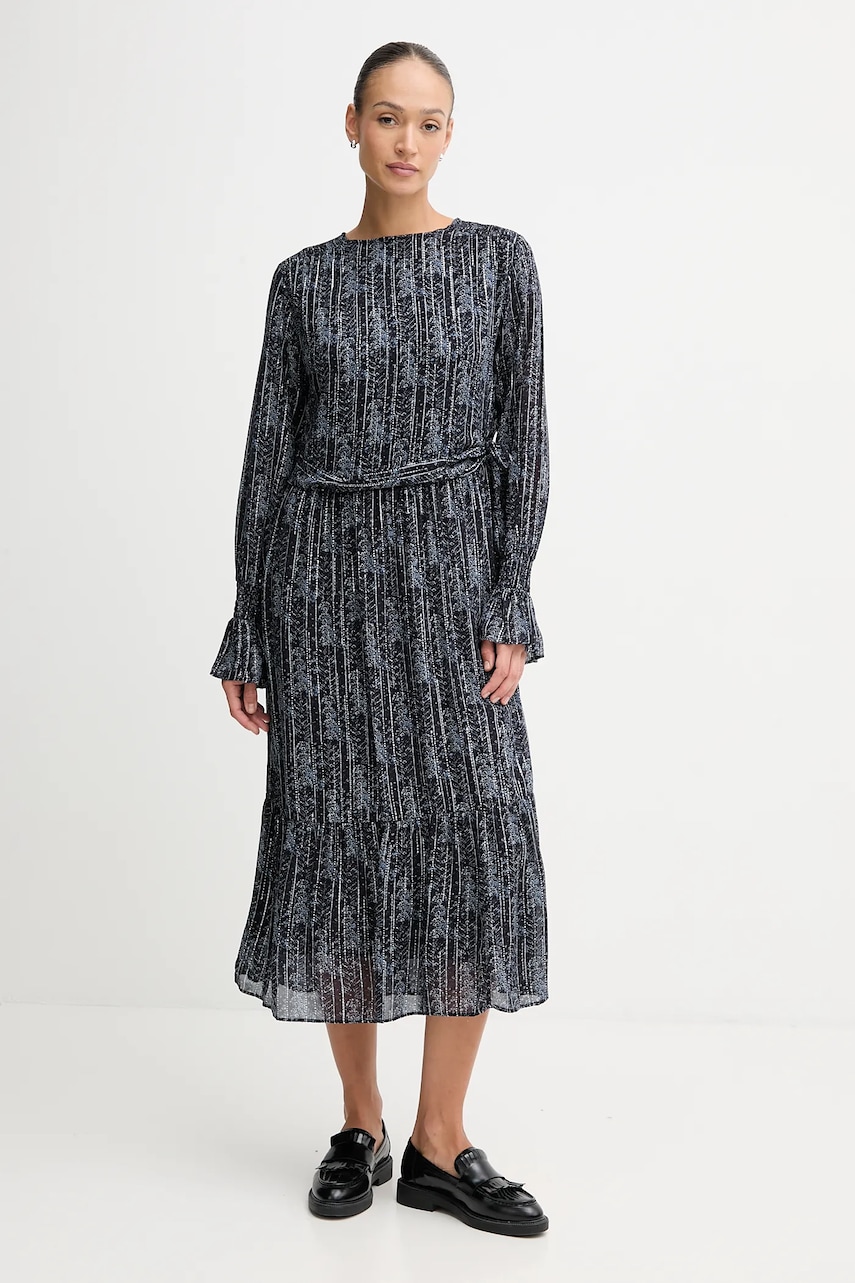 Pepe Jeans rochie culoarea bleumarin, maxi, evazați, PL9537722