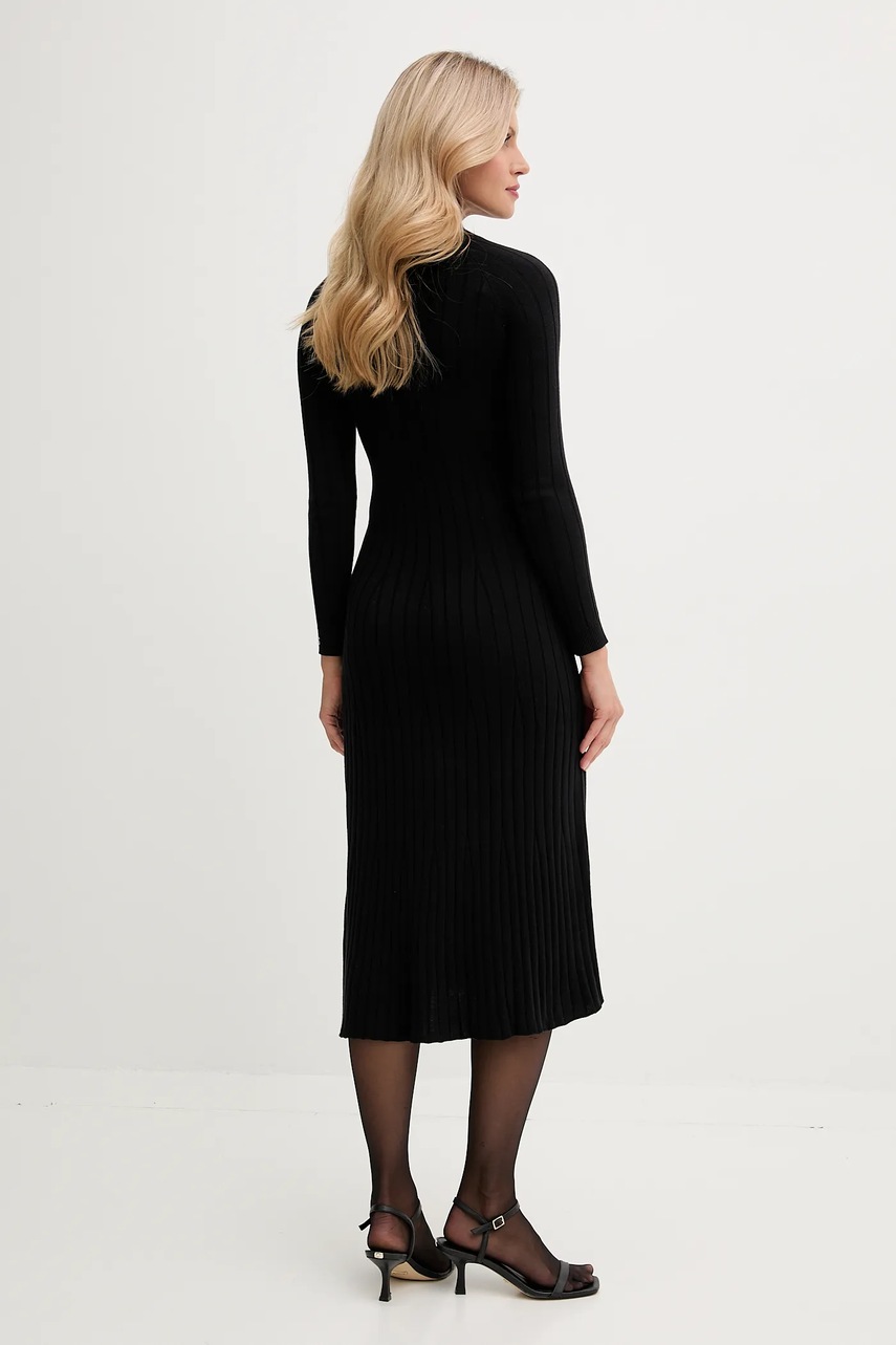 Сукня Pepe Jeans колір чорний midi облягаюча PL9537749