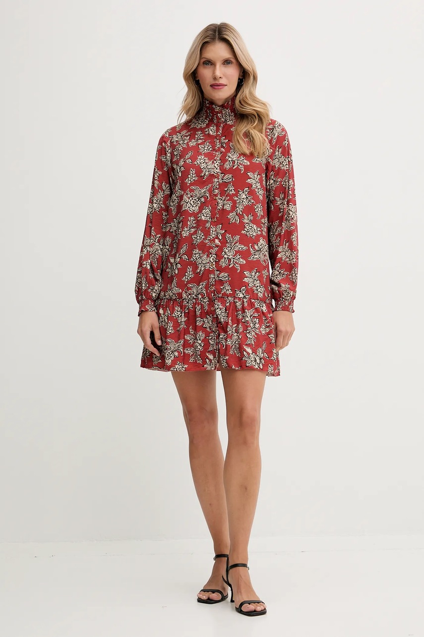 Платье Pepe Jeans цвет оранжевый mini расклешённое PL9537693 Платье Pepe Jeans цвет оранжевый mini расклешённое PL9537693