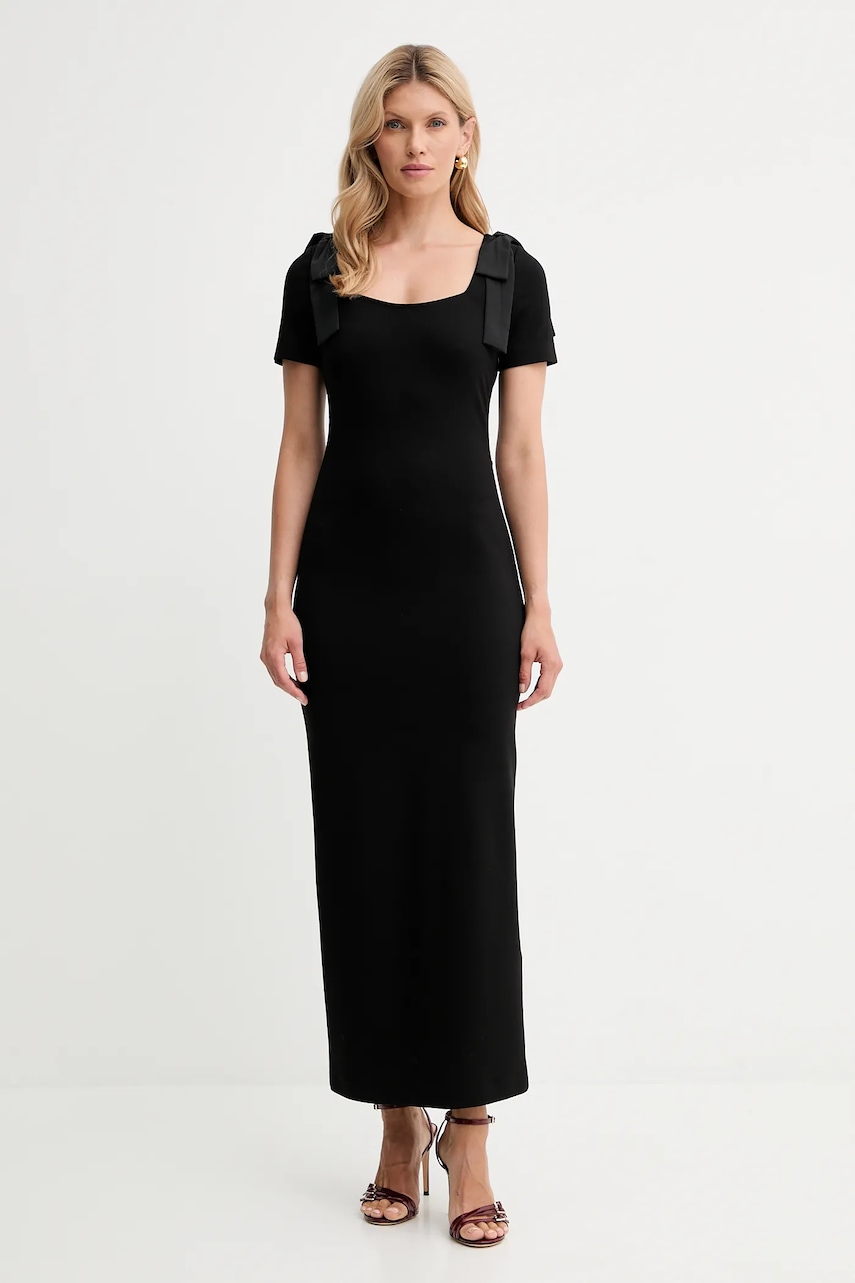 Levně Šaty Twinset černá barva, maxi, přiléhavé, 252AP2106