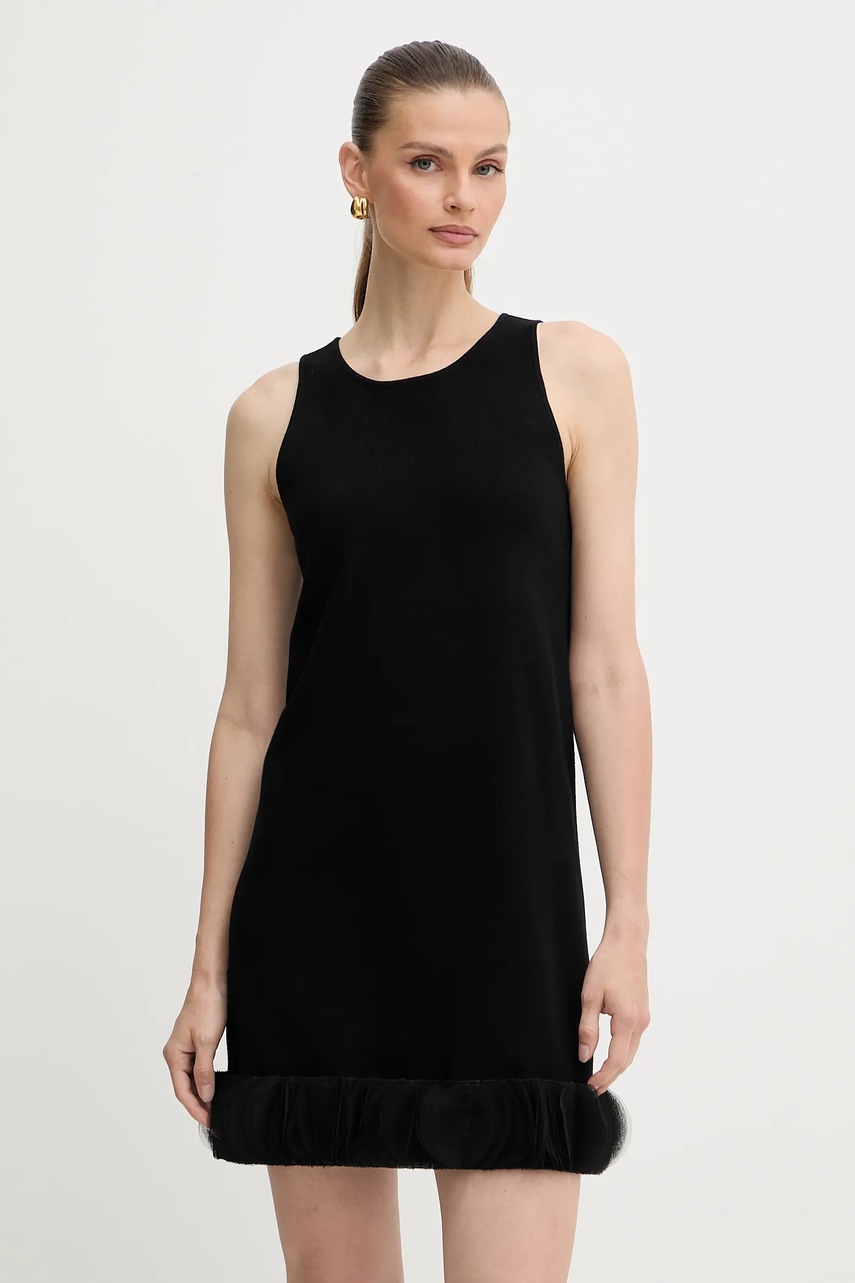 Levně Šaty Twinset černá barva, mini, 252AP3012