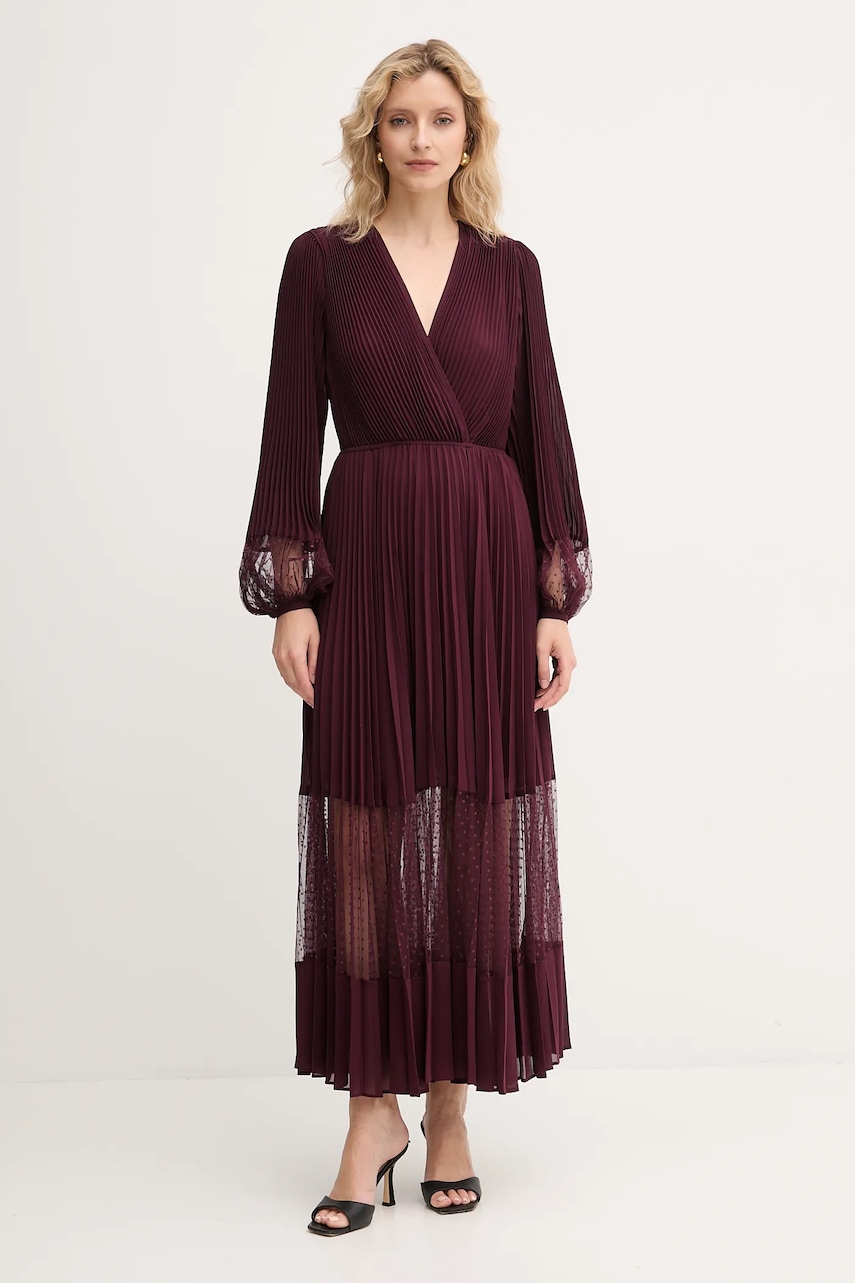 Сукня Twinset колір фіолетовий maxi розкльошена 252TP2641