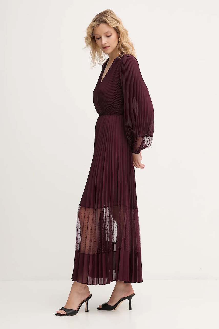 Сукня Twinset колір фіолетовий maxi розкльошена 252TP2641