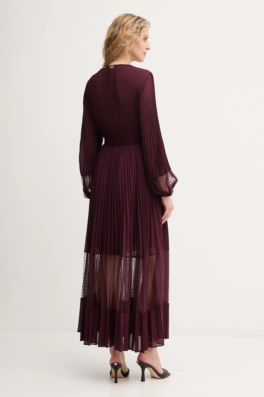 Сукня Twinset колір фіолетовий maxi розкльошена 252TP2641