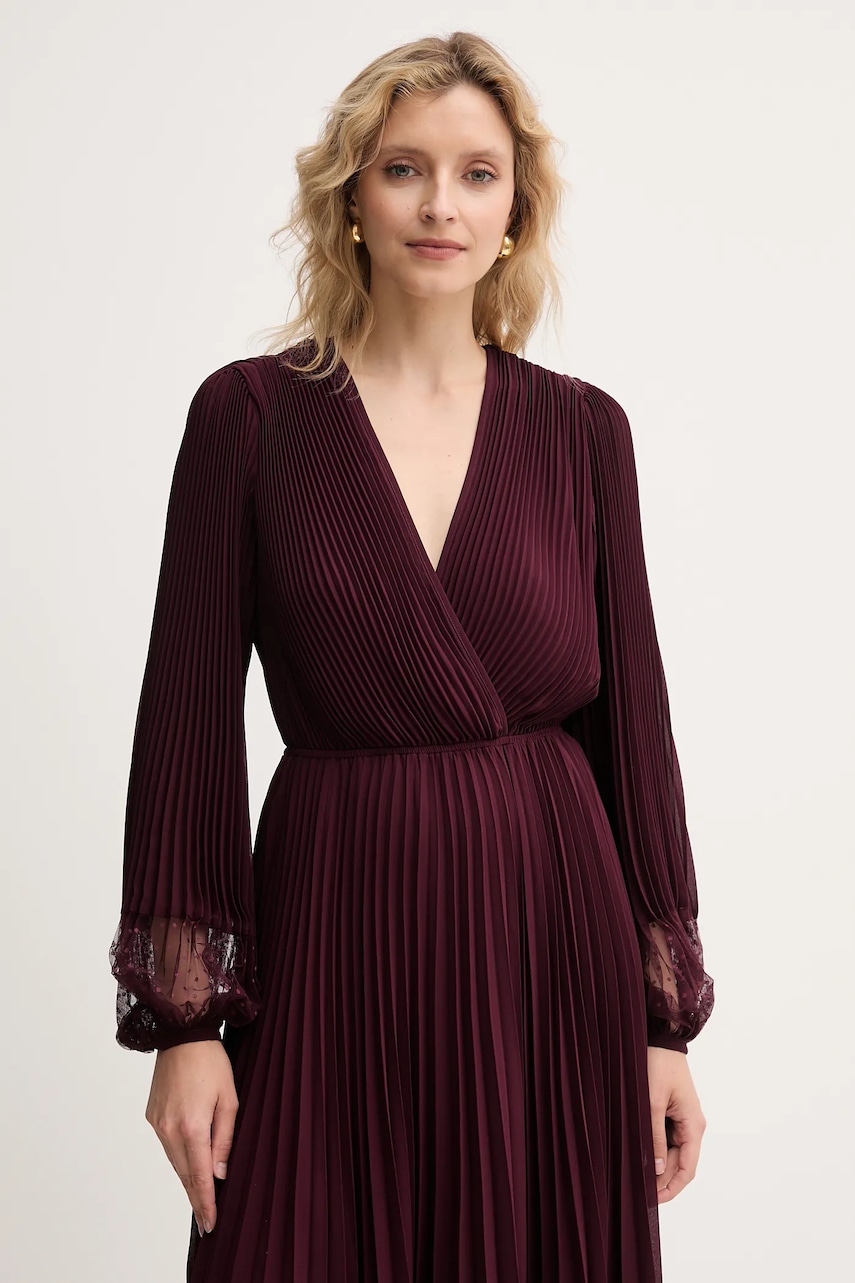 Сукня Twinset колір фіолетовий maxi розкльошена 252TP2641