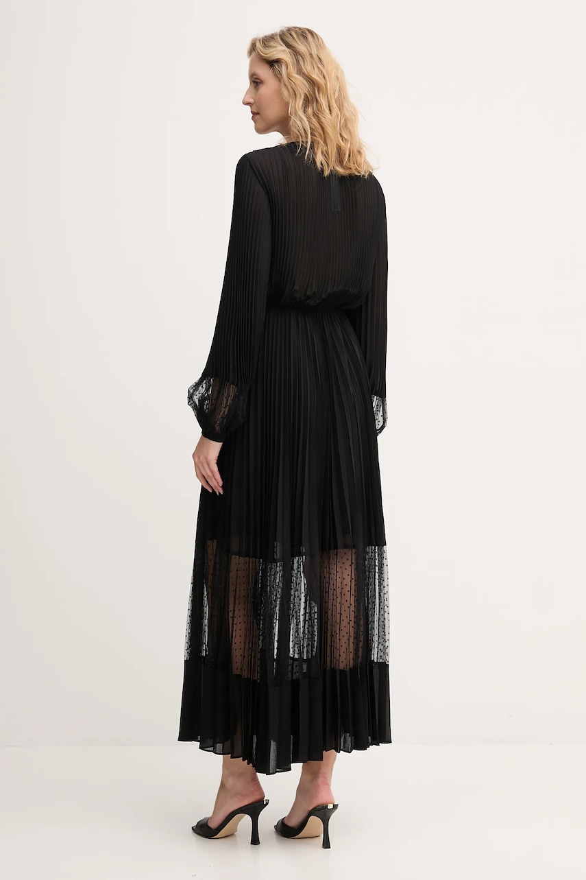 Сукня Twinset колір чорний maxi розкльошена 252TP2641