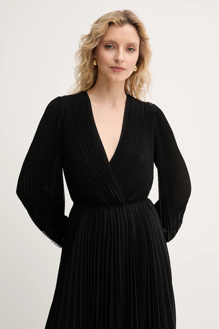 Сукня Twinset колір чорний maxi розкльошена 252TP2641