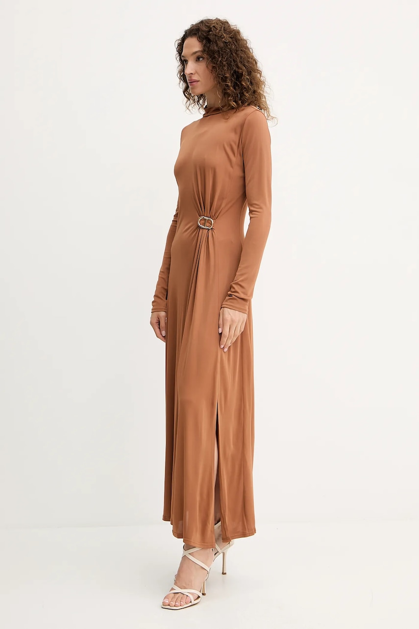Платье Twinset цвет коричневый maxi прямое 252TP2024 Платье Twinset цвет коричневый maxi прямое 252TP2024