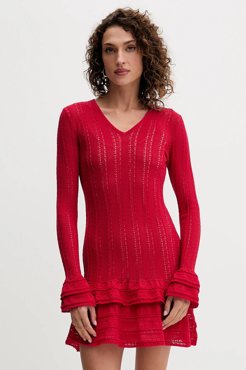 Levně Šaty Twinset červená barva, mini, 252TP3180