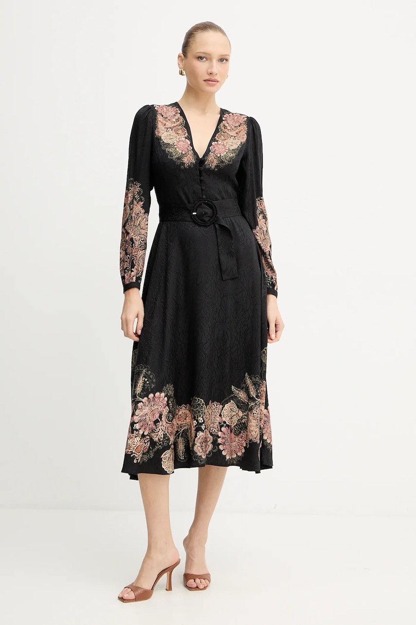 Levně Šaty Twinset černá barva, midi, 252TP2043