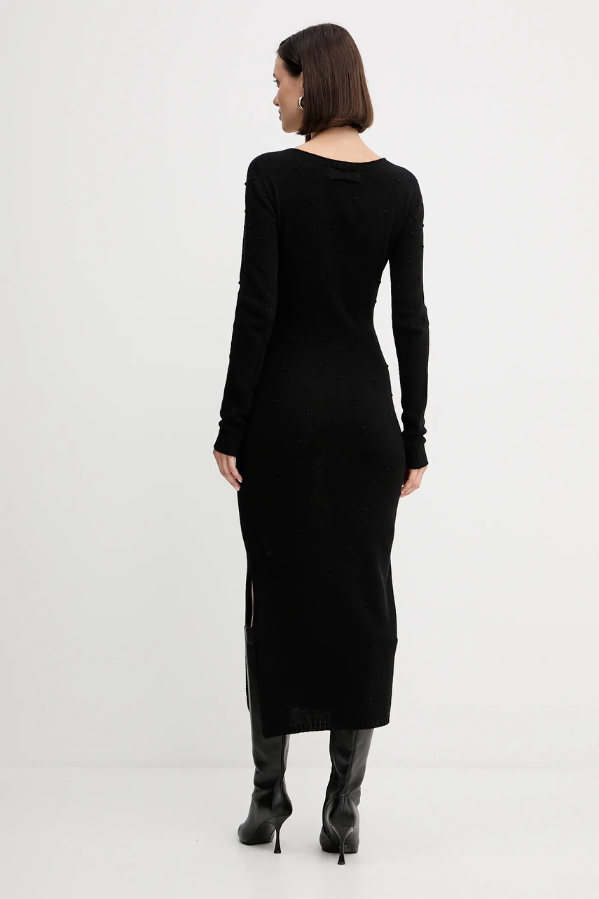 Платье с шерстью Twinset цвет чёрный maxi прямое 252TP3330