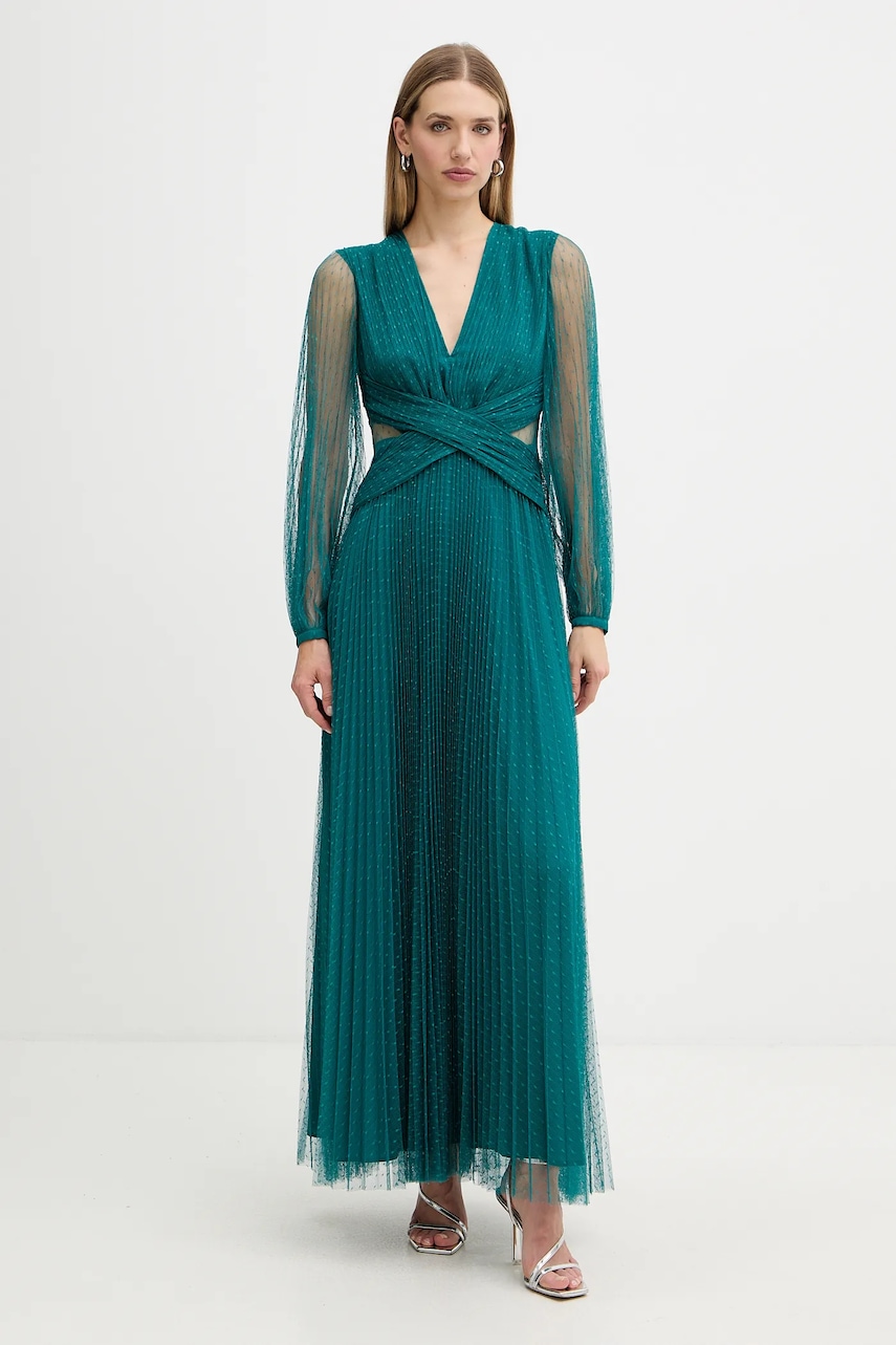 Сукня Twinset колір бірюзовий maxi розкльошена 252TT2021