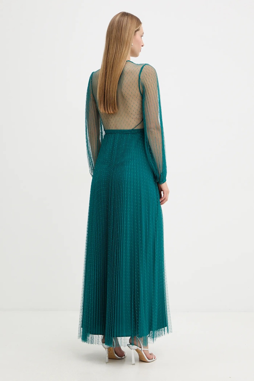 Сукня Twinset колір бірюзовий maxi розкльошена 252TT2021