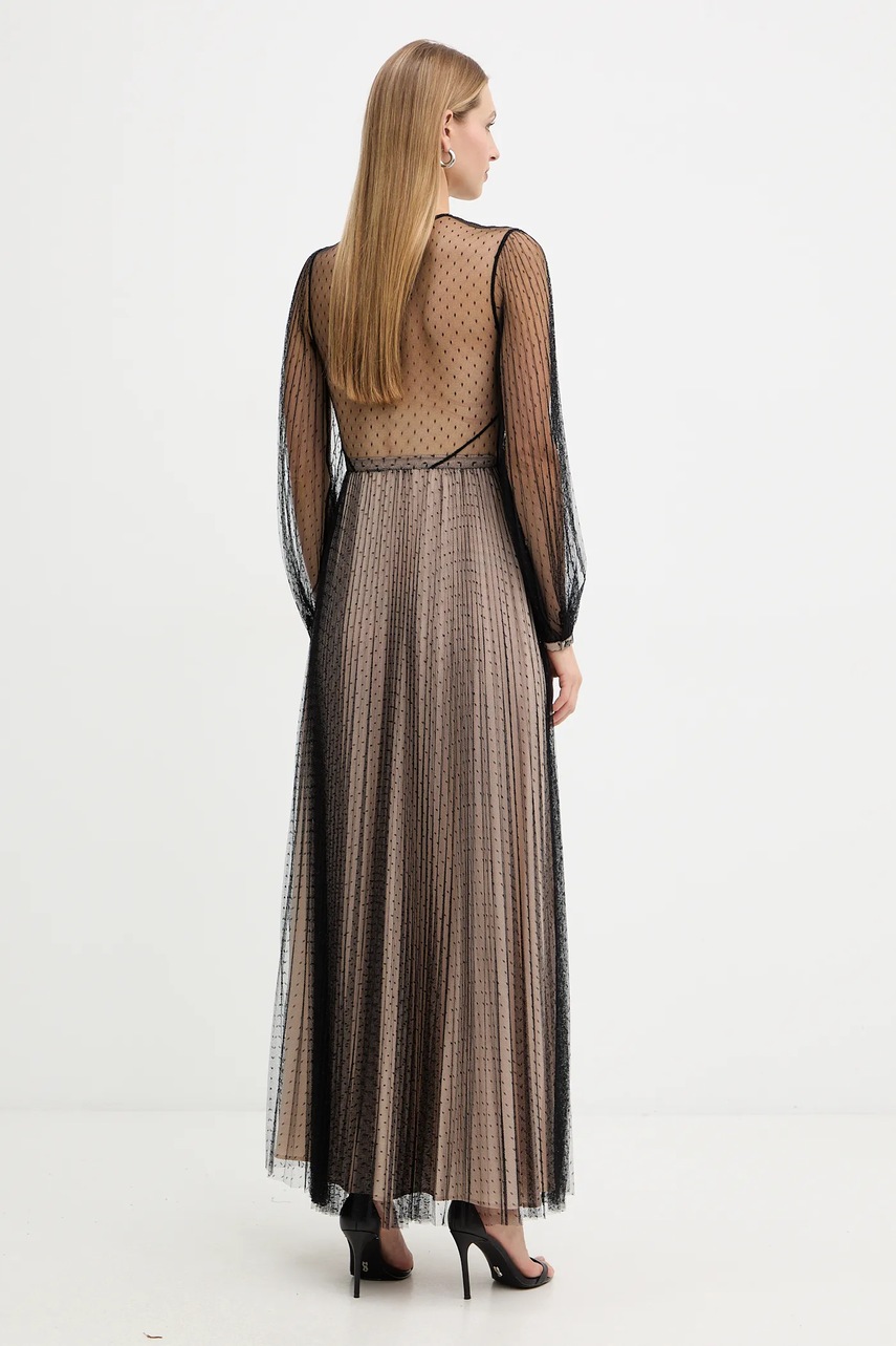 Сукня Twinset колір чорний maxi розкльошена 252TT2021