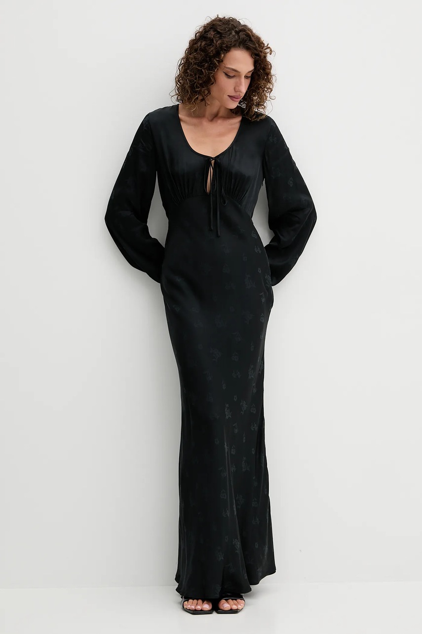 Платье Twinset цвет чёрный maxi расклешённое 252TT2363